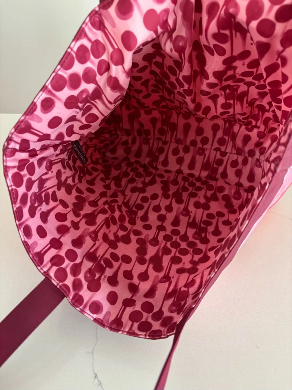 Clinique x Jonathan Cohen Ombre Berry, Pink & Red Stripe Tote Bag